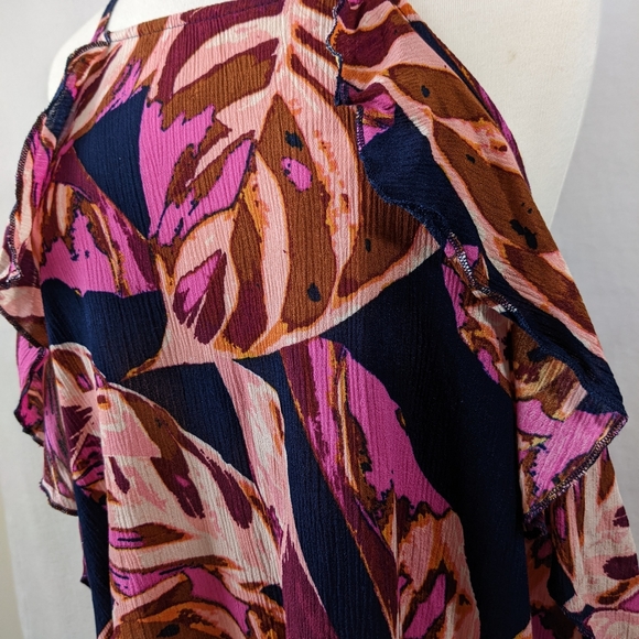 Mossimo Ruffle Tank Top Split Back Size Small - Picture 5 of 7